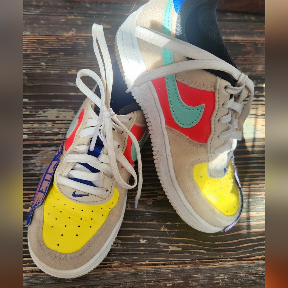 Air Force 1 Nike Kids Color Block Sneakers Sz.11
